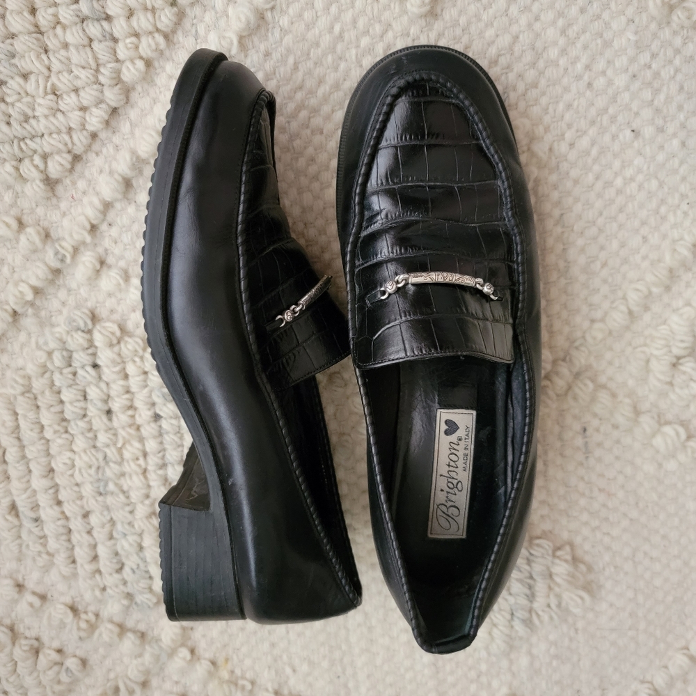 Vintage Leather Brighton Loafers | Size 7.5